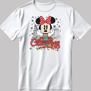 Mickey Merry Christmas Disney Santa 2024 Holiday Cartoon Fan Gift Graphic Shirt